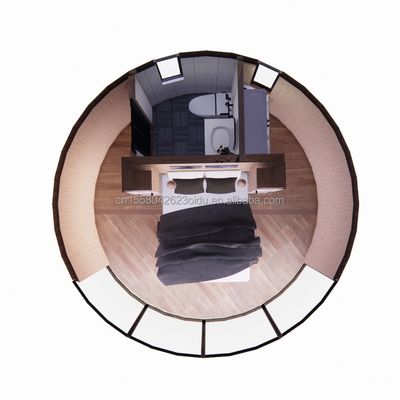 현대 디자인 가벼운 럭셔리 대용량 모듈형 둥근 작은 집 가벼운 철강과 샌드위치 패널 재료로 조립