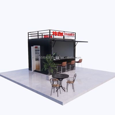중국식 로고 디자인 10ft 20ft 접이식 목재 컨테이너 바 전문 비즈니스 및 호텔