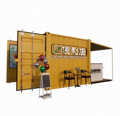 맞춤형 색상 쉽게 설치 10 피트 플래트 팩 생활 컨테이너 모듈형 주택 내에서 식사