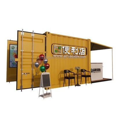 맞춤형 색상 쉽게 설치 10 피트 플래트 팩 생활 컨테이너 모듈형 주택 내에서 식사