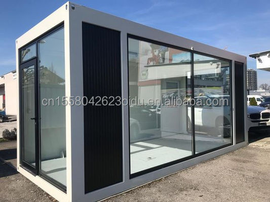 벽 75mm 정원 작업실 바베큐 바 20ft 평면 포장 컨테이너 가족용 모빌 하우스 현대 디자인 스타일