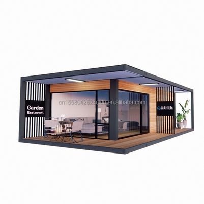 현대 디자인 20ft/40ft 목재 유리 집과 사전 제조 컨테이너 하우스