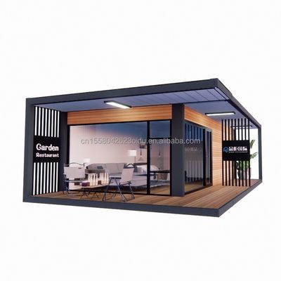 현대 디자인 20ft/40ft 목재 유리 집과 사전 제조 컨테이너 하우스