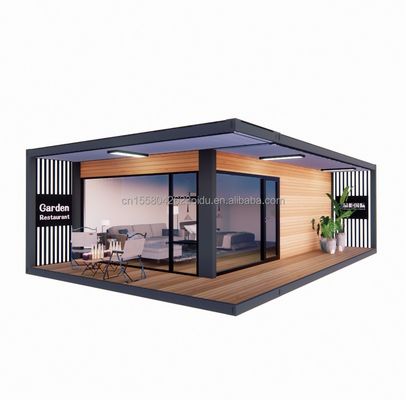 현대 디자인 20ft/40ft 목재 유리 집과 사전 제조 컨테이너 하우스