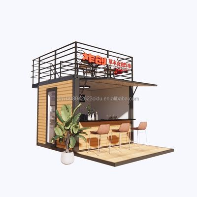 10ft 현대 디자인 패스트 푸드 미니 팝업 상점 플래트 팩 스틸 컨테이너