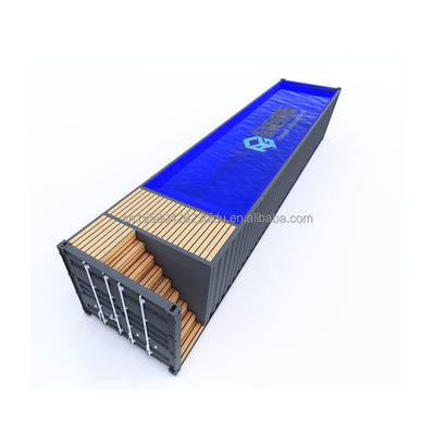 벽 50/75/100mm 웨이브 샌드위치 패널과 함께 20ft / 40ft의 사용자 정의 운송 컨테이너 수영장