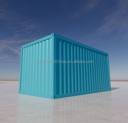 야외 20ft 전조 철강 구조 집 집 컨테이너 평면 포장 집 50/75/100mm 파동 샌드위치 패널로 만든