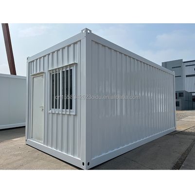 야외 사무실 가정 휴대용 모듈형 평면 팩 벽 50/75/100mm 파동 샌드위치 패널과 함께 사전 제조 된 철 컨테이너