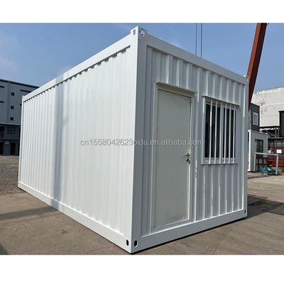야외 사무실 가정 휴대용 모듈형 평면 팩 벽 50/75/100mm 파동 샌드위치 패널과 함께 사전 제조 된 철 컨테이너