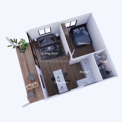 플랜트 컨테이너 하우스 50/75/100mm 웨브 샌드위치 패널과 함께 이동식 전조 하우스