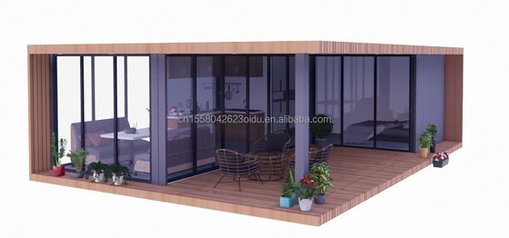 20 피트 럭셔리 모빌 하우스와 생활 및 알루미늄 합금 창문 맞춤형 평면 빌라