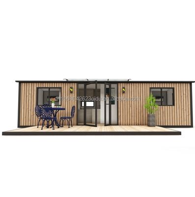 스틸 샌드위치 패널과 가설 스틸 쿼어 튜브로 만든 가족용 맞춤형 컬러 목재 주택
