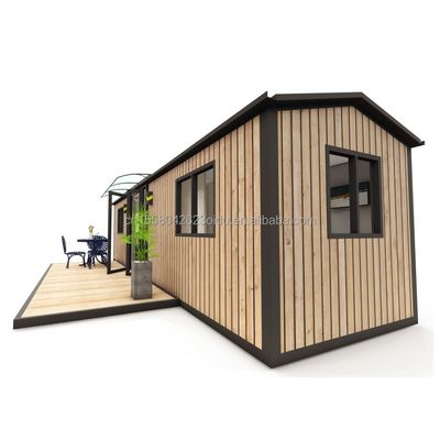 스틸 샌드위치 패널과 가설 스틸 쿼어 튜브로 만든 가족용 맞춤형 컬러 목재 주택