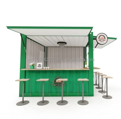 10ft 및 20ft 컨테이너 커피숍 알루미늄 합금 창문 휴대용 팝업 카페 바