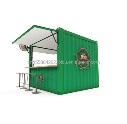 10ft 및 20ft 컨테이너 커피숍 알루미늄 합금 창문 휴대용 팝업 카페 바