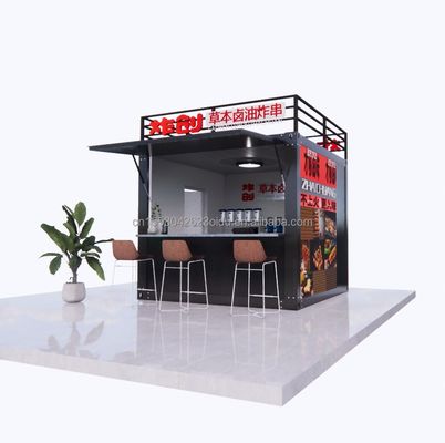 현대 디자인 스타일 10ft 컨테이너 경비용 상자 패스트 푸드 트럭 모바일 커피 트럭 바 편의점