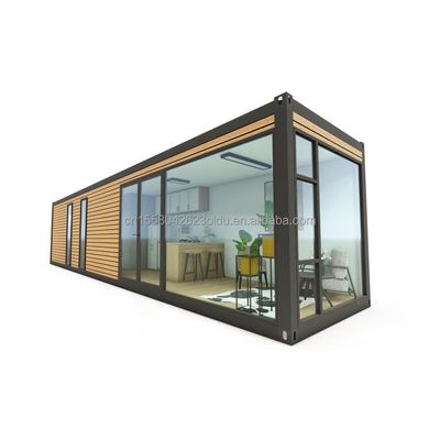 맞춤형 색상 40ft 전공 컨테이너 목조 주택 3 침실 및 거실 확장 가능한 실외용 강철 디자인