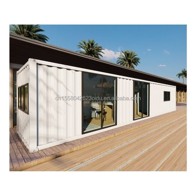 현대 디자인 스타일 40ft 두 침실 접이식 컨테이너 커스터마이즈 된 색상과 유리 문 야외 생활
