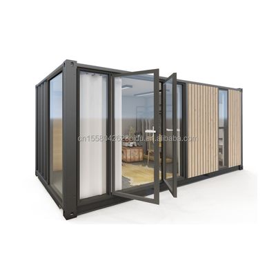 알루미늄 합금 창문 확장 가능한 목재 컨테이너 하우스 EU 20ft 40ft 현대 디자인 야외 호텔 및 직업