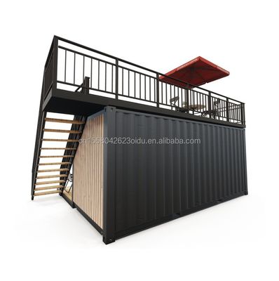 알루미늄 합금 창문 20ft/40ft 호텔 아파트 빌라 또는 오두막을 위한 1층 작은 나무 컨테이너 건물