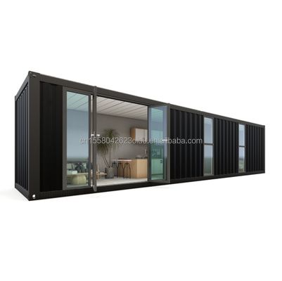 호텔 40ft Prefab 모듈형 접는 컨테이너 빠른 건설 젤리화 철제 정면 튜브와 작은 집 주요 구조