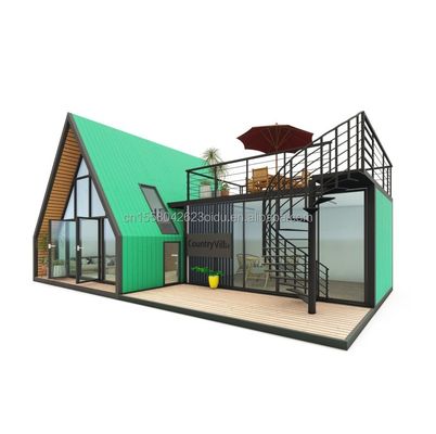 빌라 리빙 또는 호텔 우아한 주거 Prefab 컨테이너 하우스 알루미늄 합금 유리창