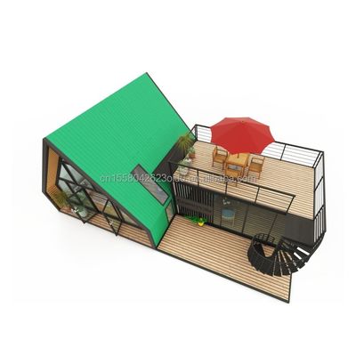 빌라 리빙 또는 호텔 우아한 주거 Prefab 컨테이너 하우스 알루미늄 합금 유리창