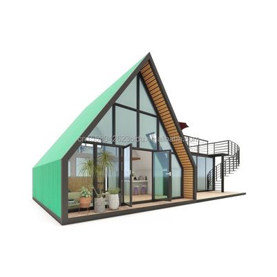 빌라 리빙 또는 호텔 우아한 주거 Prefab 컨테이너 하우스 알루미늄 합금 유리창