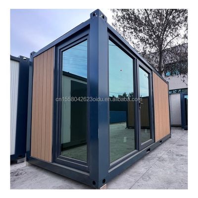 EU 20ft 현대 럭셔리 전공 주택 야외 정원 철강 구조로 된 나무 주택 샌드위치 패널 재료