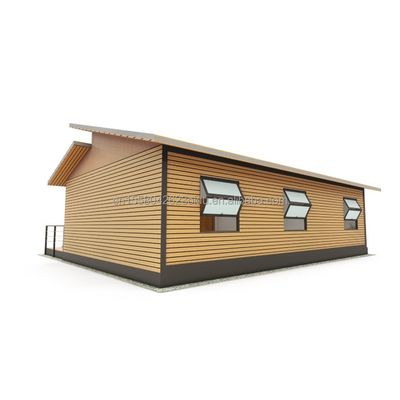 EU 현대 3 침실 평면 팩 컨테이너 하우스 목재 외벽 및 가설 철강 구부러기 180g 주거용
