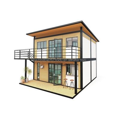 20ft/40ft 스틸 프레임 진열 스틸 굽기 180g 현대 4 침실 Bilayer Prefab 확장 가능한 컨테이너 하우스 쇼핑몰 디자인
