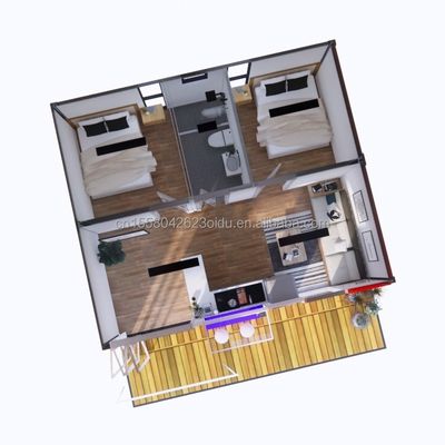 호텔 숙박 2024 스타일 고급 사전 제조 휴대용 작은 집 50/75/100mm 파동 샌드위치 패널 벽과 디자인