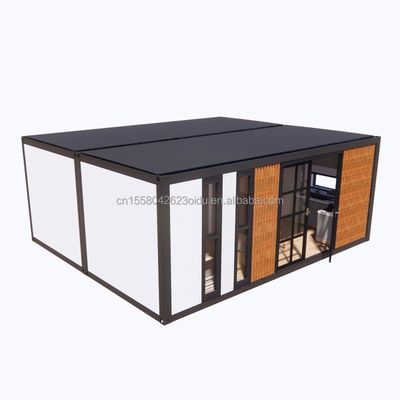 유통센터 응용을위한 진열 된 강철 구부리 180g EU 현대 2 침실 전공 철강 확장 컨테이너 하우스 디자인
