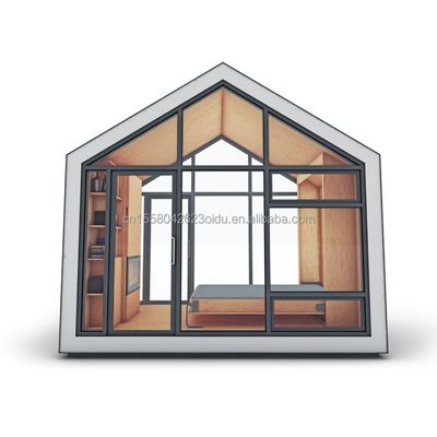 수정 된 운송 컨테이너 Prefab 집 삼각형 지붕 및 안정적인 나무 기초를 위한 주거용 철 컨테이너 집
