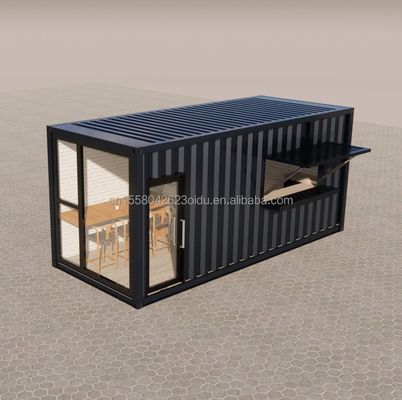 맞춤형 컬러 가설제철 굽기 180g 패스트 푸드 레스토랑 및 팝업 상점 미니 스토어 바퀴가 있는 작은 모바일 상점