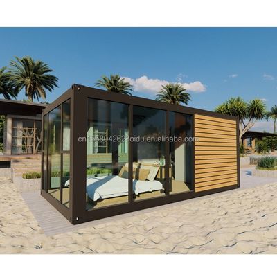 맞춤형 색상 현대 럭셔리 소형 20ft 40ft Prefab 나무 집 모바일 가벼운 철강 컨테이너