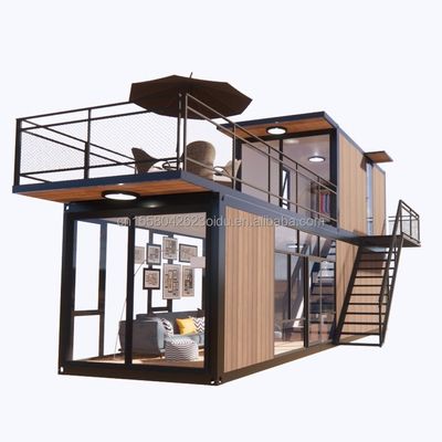 EU 맞춤형 40ft 컨테이너 이동 현대 모듈식 사무실 또는 슈퍼마켓 가설 철강 구부리 180g 로그 철강 프레임