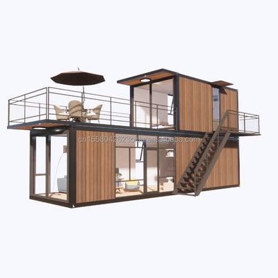 EU 맞춤형 40ft 컨테이너 이동 현대 모듈식 사무실 또는 슈퍼마켓 가설 철강 구부리 180g 로그 철강 프레임