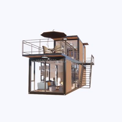 EU 맞춤형 40ft 컨테이너 이동 현대 모듈식 사무실 또는 슈퍼마켓 가설 철강 구부리 180g 로그 철강 프레임