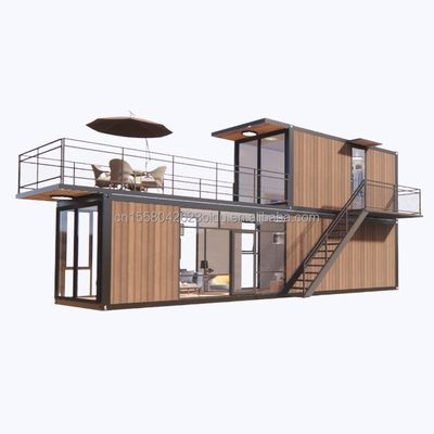 EU 맞춤형 40ft 컨테이너 이동 현대 모듈식 사무실 또는 슈퍼마켓 가설 철강 구부리 180g 로그 철강 프레임