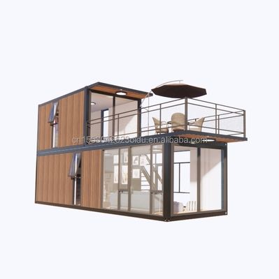 EU 맞춤형 40ft 컨테이너 이동 현대 모듈식 사무실 또는 슈퍼마켓 가설 철강 구부리 180g 로그 철강 프레임
