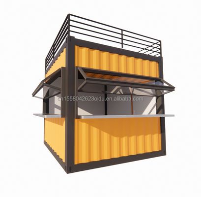 벽 50/75/100mm 웨이브 샌드위치 패널 20ft/40ft 사전 제조 모바일 바 사용자 정의 10 FT 현대 사전 제조 작은 상점