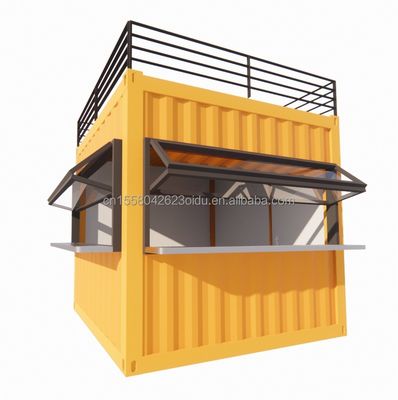 벽 50/75/100mm 웨이브 샌드위치 패널 20ft/40ft 사전 제조 모바일 바 사용자 정의 10 FT 현대 사전 제조 작은 상점