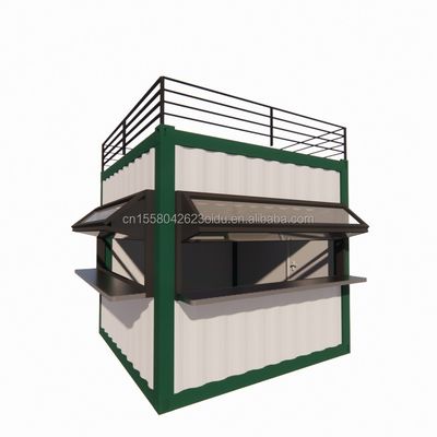 벽 50/75/100mm 웨이브 샌드위치 패널 20ft/40ft 사전 제조 모바일 바 사용자 정의 10 FT 현대 사전 제조 작은 상점