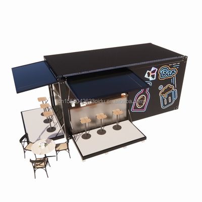 현대 20 FT 40 FT 전공 가정 컨테이너 목재 전공 야외 레스토랑 커피 바 맞춤 색상