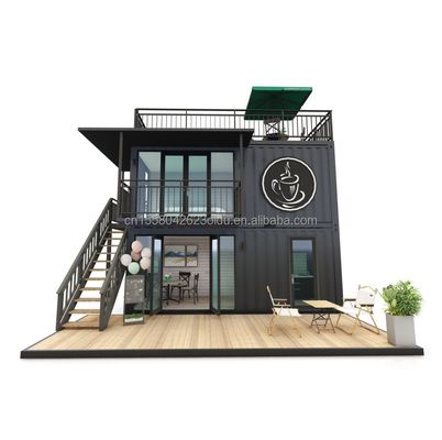 현대 디자인 스타일 두 층짜리 강철 샌드위치 패널 야외 컨테이너 바 식품 음료 사업용 커피숍
