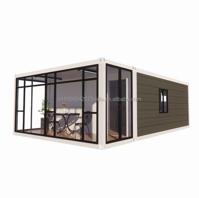 강철 구조 프레임 웰딩 EU 고급 20FT 조합 평면 포장 컨테이너 2 침실 가족 주거용 모빌 홈