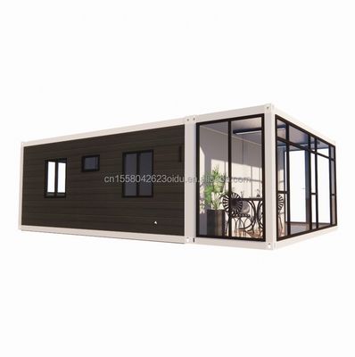 강철 구조 프레임 웰딩 EU 고급 20FT 조합 평면 포장 컨테이너 2 침실 가족 주거용 모빌 홈
