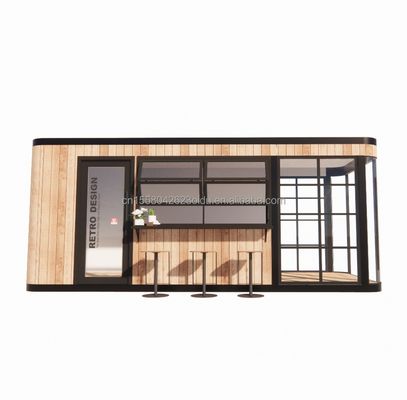 강철 프레임 젤바니제 강철 굽기 180g 현대 디자인 20ft 40ft Prefab 컨테이너 집 이동용 커피숍 레스토랑