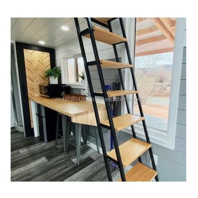 맞춤형 색상 40ft LOFT 가족 스타일 모빌 하우스 전공 철강 구조와 나무 외벽
